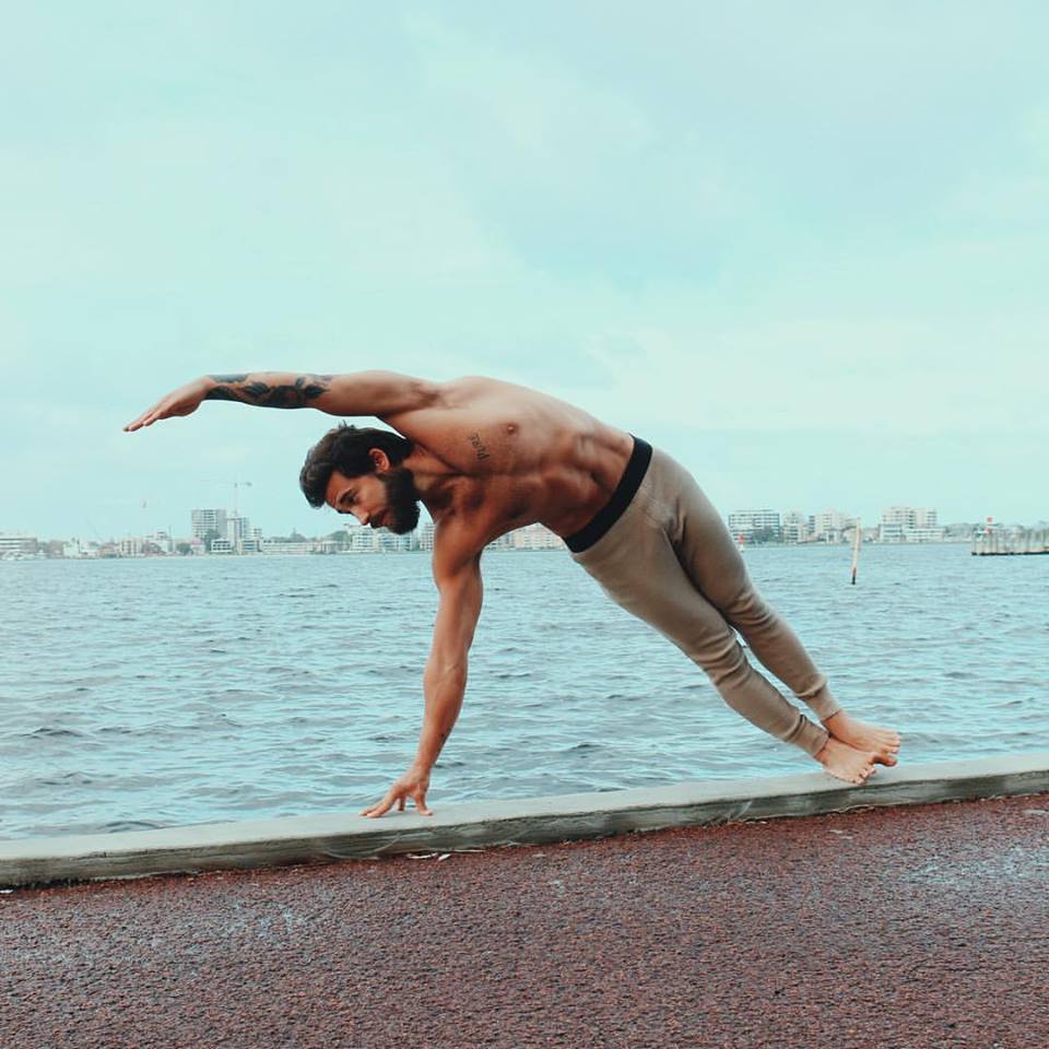 Patrick Beach yoga pose